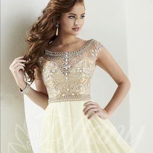 Tiffany Design yellow pageant dress